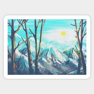 Mountain Painting Sticker